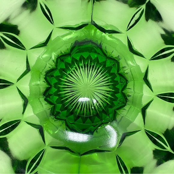 Vintage Candy Dish Bowl Pedestal Collectible Anchor Hocking Forest Emerald Green - Picture 5 of 12